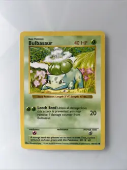 Pokemon TCG Base Set 1999 Shadowless Starters Bulbasaur Charmander Squirtle LP - Image 2