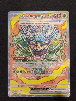 Pokemon Teal Mask Ogerpon EX SIR Prismatic Evolutions Full Art Holo 145/131 - Image 1