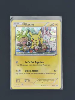Pokemon TCG 2016 Pikachu XY95 Black Star Promo Holo Rare - NEAR MINT SWIRL! - Image 1