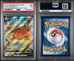 2022 POKEMON SWSH BSP #260 FA/CHARIZARD V ULTRA-PREMIUM COLLECTION PSA 7 NM - Image 3