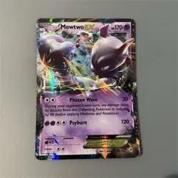 Pokemon Mewtwo EX Ultra Rare Holo 170 HP Breakthrough 61/162 English - Image 1