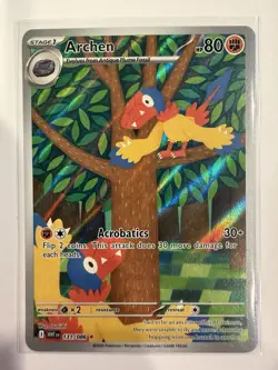 Pokemon TCG Archen 131/086 Sv: White Flare Holo Art Rare Near Mint - Image 1