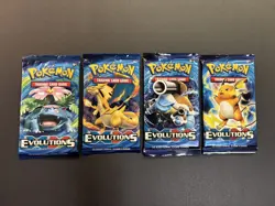 Pokemon TCG 2016 XY Evolutions Booster Pack Lot 4 Artworks Factory Sealed - Image 1