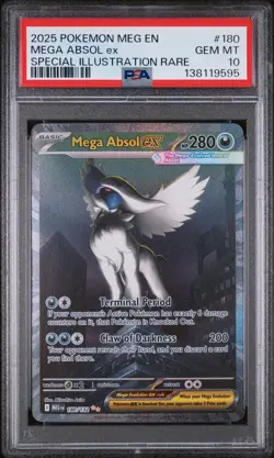 Pokemon TCG Mega Absol ex 180/132 Mega Evolution Special Illustration PSA 10 - Image 1