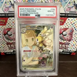 2025 Pokemon Journey Together Lillie's Ribombee #164/159 PSA 10 - Image 1