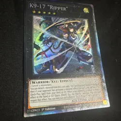 Yugioh K9-17 “Ripper” JUSH-EN035 Collector's Rare 1st Edition NM - Image 3