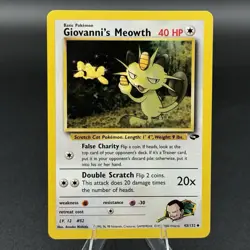 GIOVANNI’S MEOWTH - Gym Challenge - 43/132 - Uncommon - Pokemon Card - NM - Image 1
