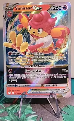 Simisear VSTAR - 023/159 - Pokemon Crown Zenith Sword Shield Ultra Rare Card NM - Image 1