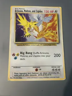 Pokemon Articuno Moltres Zapdos Promo Jumbo Oversized Card 120 HP English - Image 1