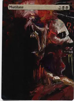 Mutilate Altered Art Mtg Hand Painted Card Commander - Image 1