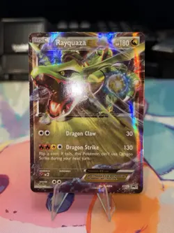 Pokemon TCG Rayquaza EX Holo Dragon Card Promo XY XY73 Basic Stage English 2016 - Image 1