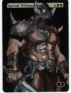Garruk Wildspeaker Altered Art Mtg Hand Painted Card Commander - Image 1
