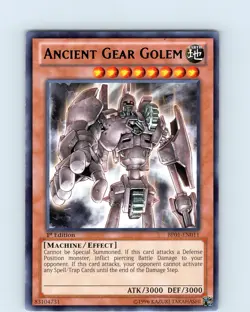 Yu-Gi-Oh TCG Ancient Gear Golem BP01-EN011 1st Edition Rare Card NM - Image 1