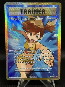 2016 Pokemon Evolutions Misty’s Determination Trainer Holo Card 108/108 - Image 1