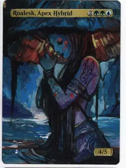 Roalesk, Apex Hybrid Altered Art Mtg Hand Painted Card Commander - Image 1