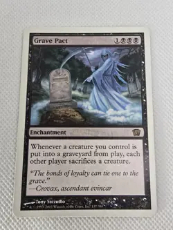 Wizards Grave Pact 8th Edition Enchantment Black Regular 137/350 MTG - Image 1