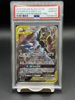 2019 Pokemon TCG Holo Garchomp & Giratina GX SM193 Blackstar Promo - Image 1