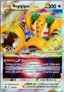 Regigigas VSTAR Ultra Rare Crown Zenith 114/159 NM Pokemon - Image 1