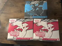 Pokemon Black Bolt and 2 White Flare Elite Trainer Boxes ETB Sealed New - Image 1