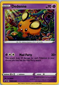 Dedenne Promo SWSH: Sword & Shield Promo Cards SWSH080 NM Pokemon - Image 1