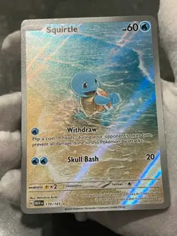 Pokemon TCG Squirtle 170/165 Scarlet & Violet 151 Holo Illustration Rare LP+ - Image 3