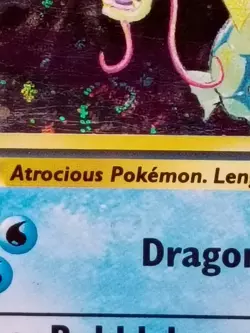 Gyarados Holo Swirl! 7/130 Base Set 2 MP WotC Pokemon TCG - Image 2