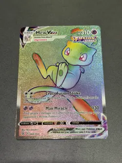 Mew Vmax 268/264 Full Art Secret Rainbow Rare POKEMON Fusion Strike ENGLISH NM - Image 1
