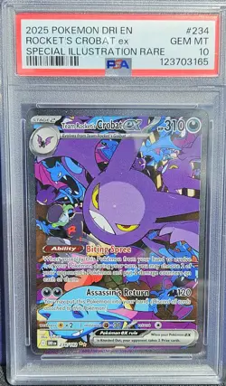 Pokemon TCG Team Rockets Crobat EX Destined Rivals #234/182 PSA10 Gem Mint - Image 1