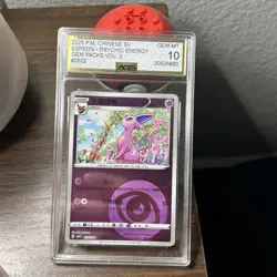 AGS Gem Mint 10 Espeon Gem Pack Vol.2 Reverse Holo Pokemon TCG Chinese - Image 1