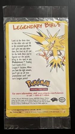 Zapdos 23/53 Sealed Wotc Black Star Promo Regular Pokemon TCG - Image 1