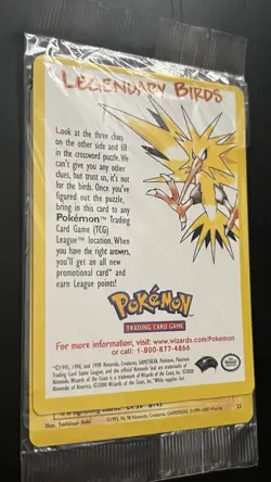 Zapdos 23/53 Sealed Wotc Black Star Promo Regular Pokemon TCG - Image 2
