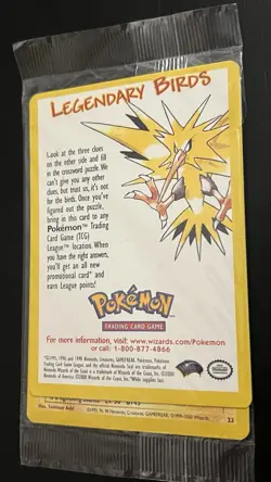 Zapdos 23/53 Sealed Wotc Black Star Promo Regular Pokemon TCG - Image 3