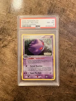 Pokemon Gengar 5/92 Legend Maker Reverse Holo EX Holo Rare 2006 PSA 8 - Image 1