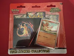 Pokemon Mega Evolution ASCENDED HEROES Tech Sticker Collection Charmander 3-pack - Image 1