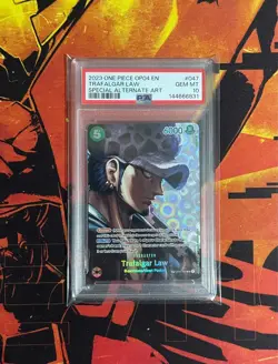 One Piece - Trafalgar Law (SP) OP01-047 Kingdoms of Intrigue (OP04) Foil PSA 10 - Image 1