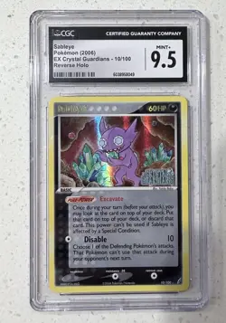 Sableye EX Crystal Guardians 10/100 Reverse Holo STAMP CGC 9.5 Pokemon Card MINT - Image 1