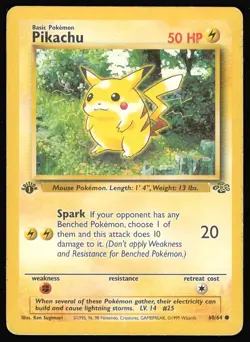 1st Edition Pikachu - Jungle - #60/64 -Vintage Pokemon Card 1999 Red Cheeks-Rare - Image 1