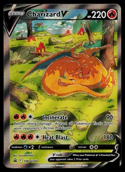 Pokemon Card - Charizard V Black Star Promo SWSH260 Holo - Image 1