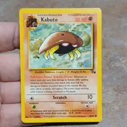 Pokemon Kabuto Regular Common 30 HP 50/62 Fossil English Card - Image 1