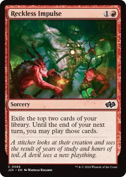 Reckless Impulse Foundations Jumpstart Non-Foil NM MTG Magic - Image 1