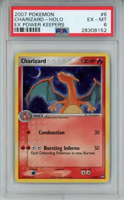2007 POKEMON EX POWER KEEPERS CHARIZARD #6 HOLO PSA 6 EX #28308152 - Image 1