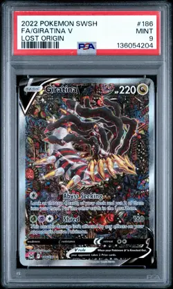 Pokemon 2022 Giratina V 186/196 Alt Art Lost Origin PSA 9 - Image 1
