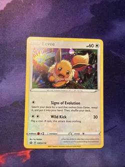 Eevee Black Star Promo Cosmo Holo SWSH118 Sword & Shield Pokemon Cards NM - Image 1