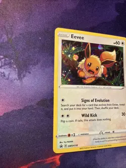 Eevee Black Star Promo Cosmo Holo SWSH118 Sword & Shield Pokemon Cards NM - Image 2