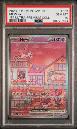 2023 POKEMON SVP EN-SV BLACK STAR PROMO 151 ULTRA-PREM COLL #053 MEW EX PSA 10 - Image 1