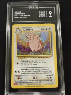 Pokemon Clefable Holo 014/034 from Classic Collection in a TAG 9 !! - Image 1