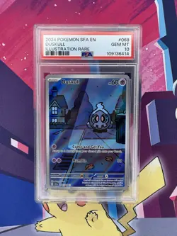 2024 POKEMON SHROUDED FABLE DUSKULL ILLUSTRATION RARE #068/064 PSA 10 - Image 1