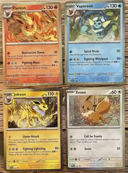 Pokemon SVP Promo Jolteon Flareon Vaporeon Eevee *NM+ Cosmos Holo 167-169, 200 - Image 1