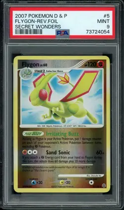 Pokemon Flygon Reverse Holo Secret Wonders #5 PSA 9 MINT - Image 1