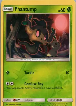 Phantump Common SM - Guardians Rising 6/145 NM Reverse Holofoil - Pokemon - Image 1